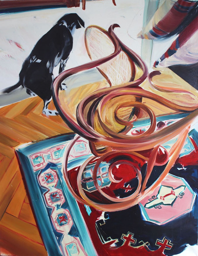 5. Andrea Fontanari L'Esausta, Oil on linen. 220x170cm, 2019