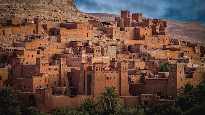 paesaggio di una città in Marocco