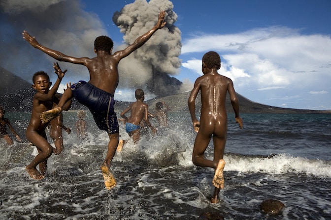 (c) Ulla Lohmann_IMS_Children on Matupit Island, East New Britain Province, Papua New Guinea. They have never known their island other then covered in Ash._IMS