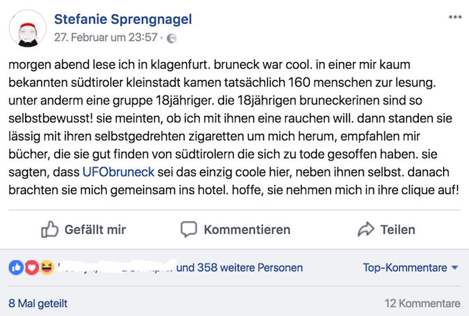 Stefanie Sargnagel Facebook franzmagazine