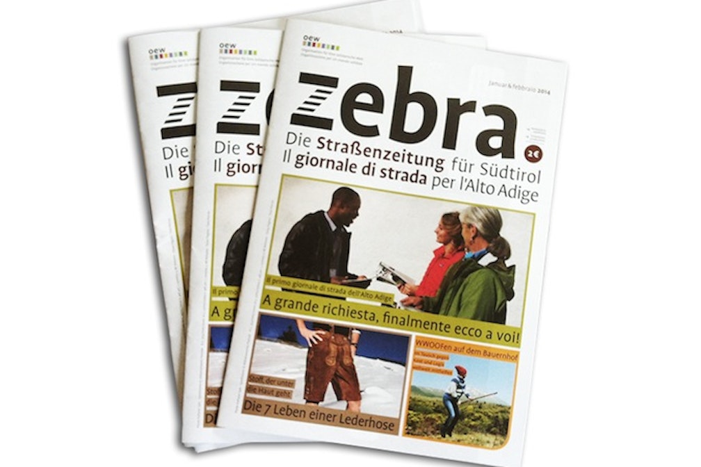 zebra. strassenzeitung südtirol - oew
