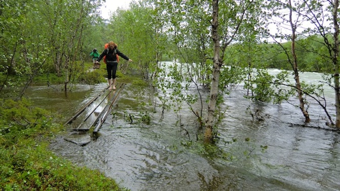 Letters from Scandinavia: Water from above, water from below, water coming from the side in Abisko National Park.