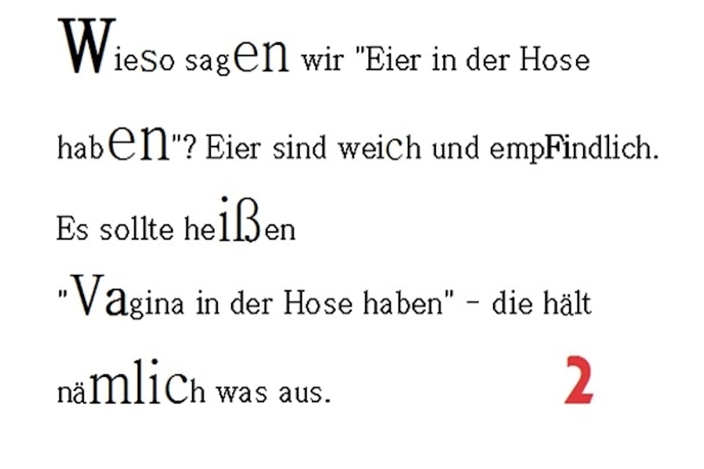 Dinner Downtown #2: Vagina, komm sprich zu mir