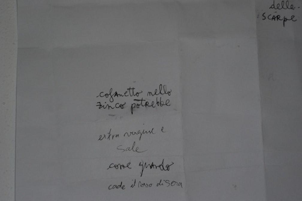 Spuren eines Interviews mit dem Künstler Lukas Zanotti