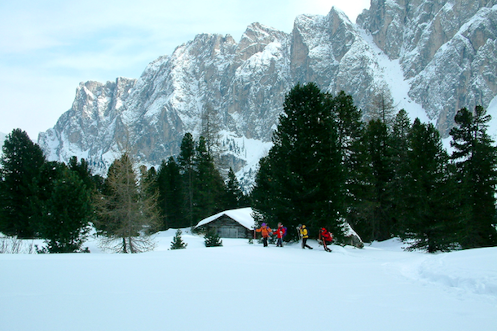 Con le ciaspole nelle Dolomiti: Kreuzjöchl