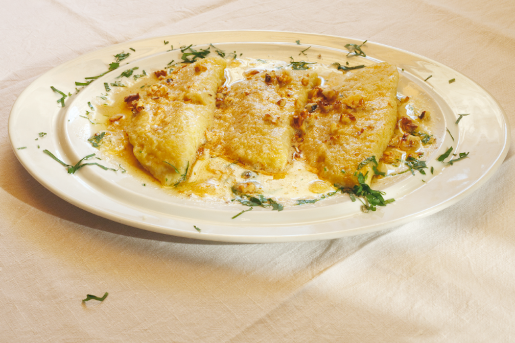 Erdäpfelteigtaschen mit Almkäse