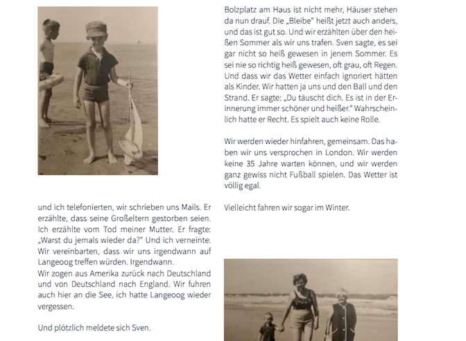 Fotos: privat by Michael Streck, "Mein Freund Sven und das Meer"