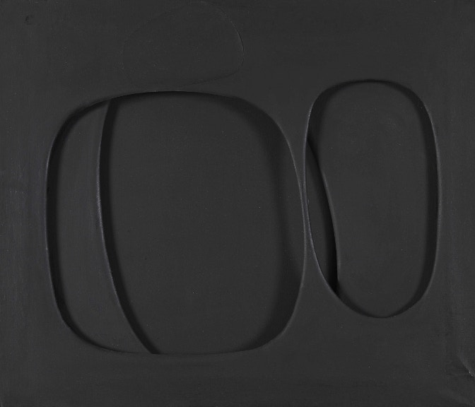Paolo-Scheggi-per-una-situazione-1962-acrilico-nero-su-tre-te