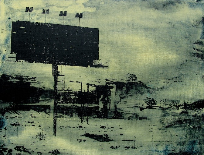 Petra Polli_o.T._Siebdruck und Acryl auf Leinwand