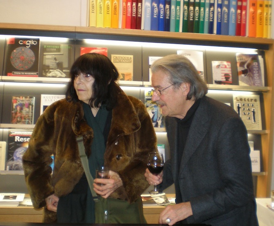 Friederike Mayröcker + Markus Vallazza, Alte Schmiede, Wien, 21.1.2009 (c) Folio