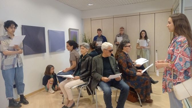 READING RrOOM _GALLERIA CONTEMPO_FLUX_ FAUSTO MELOTTI _PERFORMANCE VERBALE _ ANNO 2022_COURTESY GALLERIA CONTEMPO