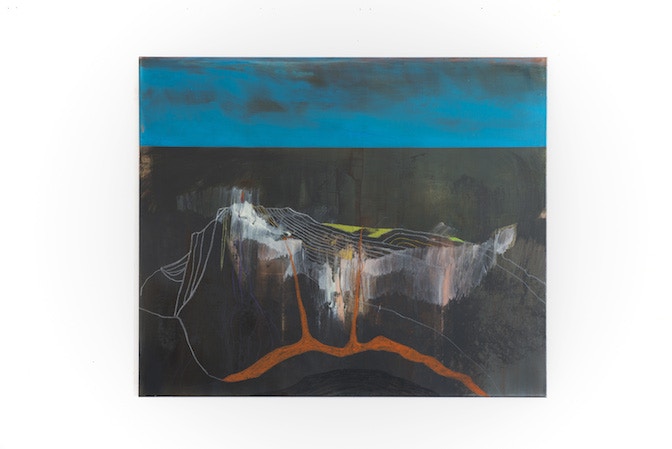 1.Geological chart_2018_Acrilic and oil on canvas_100x120cm