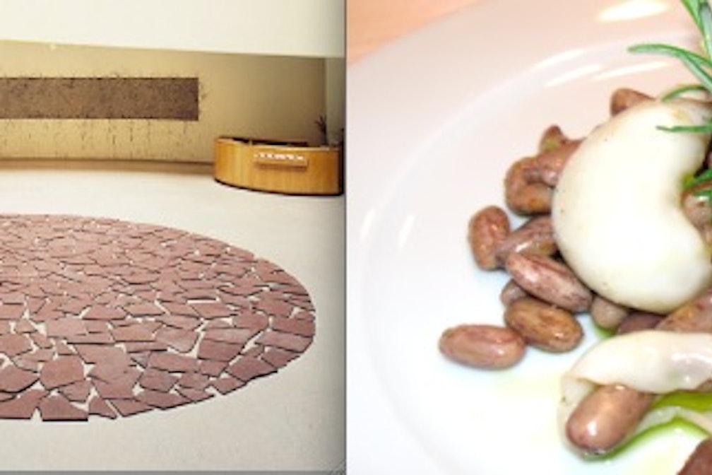 Richard Long /Red slate circle/ – Insalata di seppie e borlotti