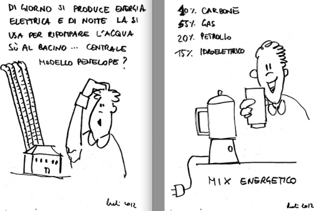 Centrali idrolettriche? Le vignette di Rudi, per sorridere, sia sui pro che sui contro