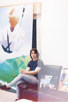 Andrea Fontanari, Studio visit ©Andreas Heiler Große Leinwände, kleine Momente