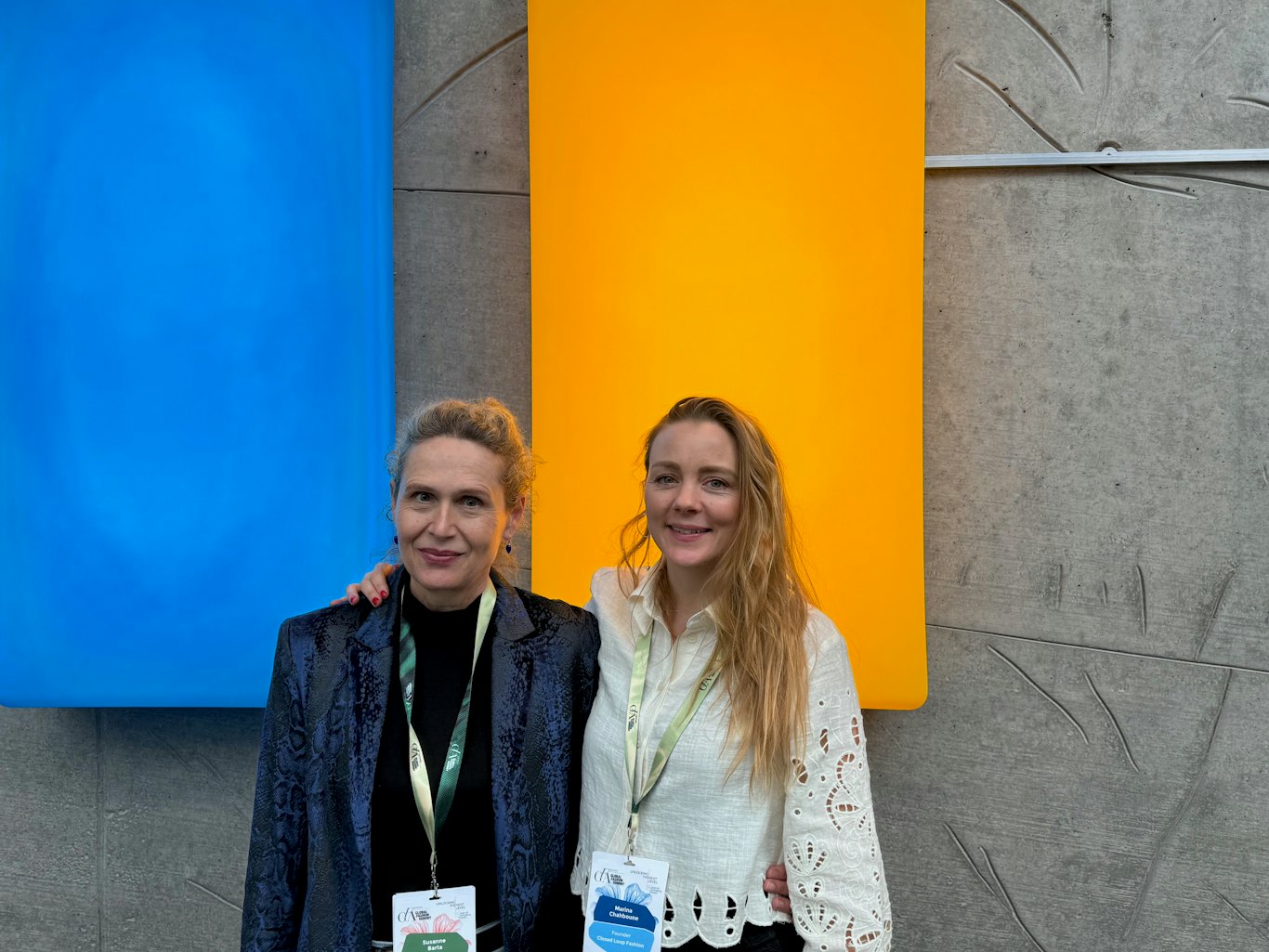 Mit Marina, beim Global Fashion Summit in Kopenhagen (c) Susanne Barta