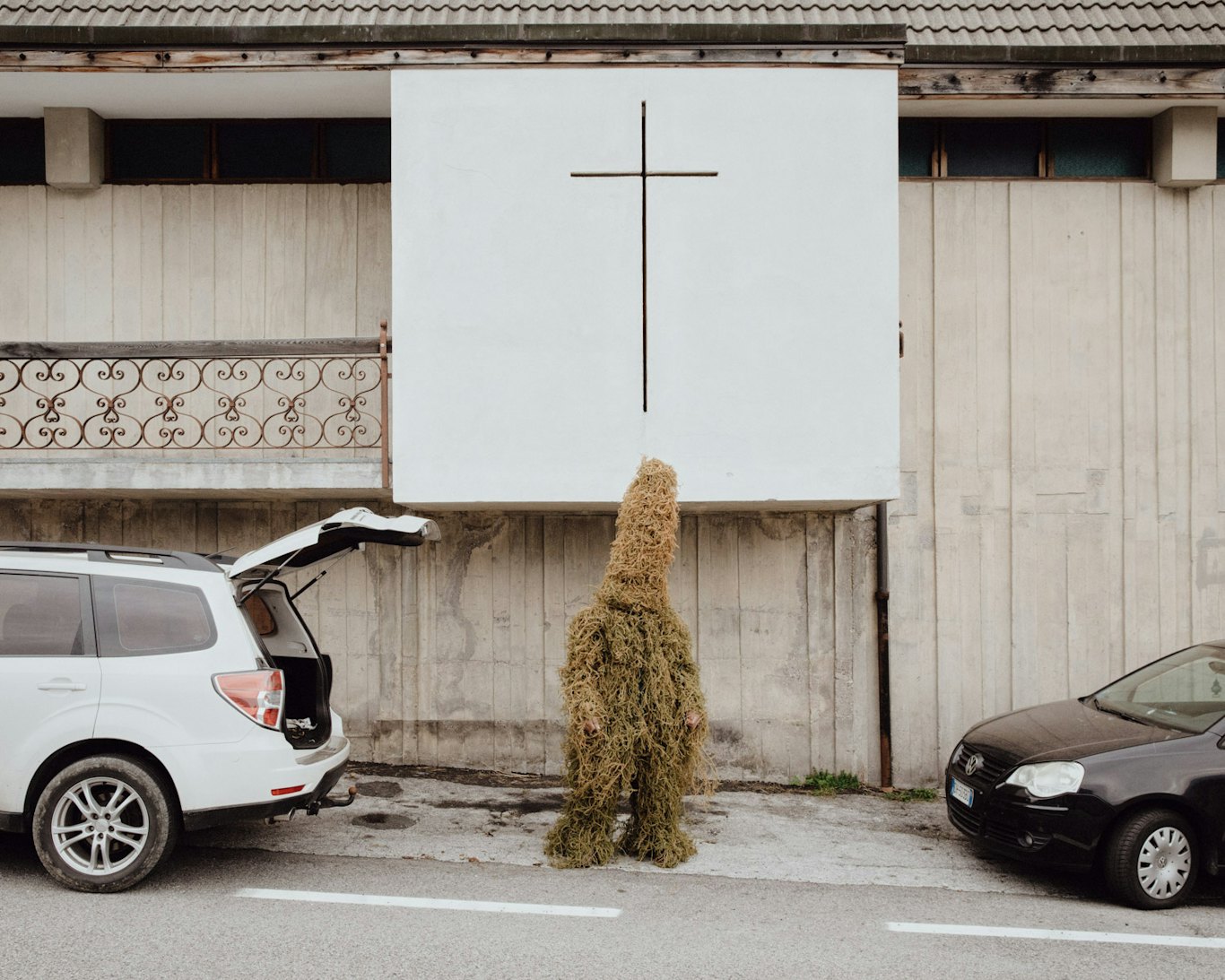 Om Salvarech (Uomo Selvatico), figura ricorrente del folklore alpino, Rivamonte Agordino (Belluno), © Matteo de Mayda