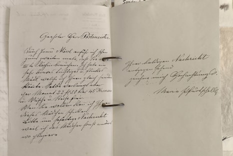 Brief aus dem Ordner des Posthotel zum Ortler in Sulden, © Nachlass der Familie Angerer, Sulden Ein außergewöhnlicher Fall