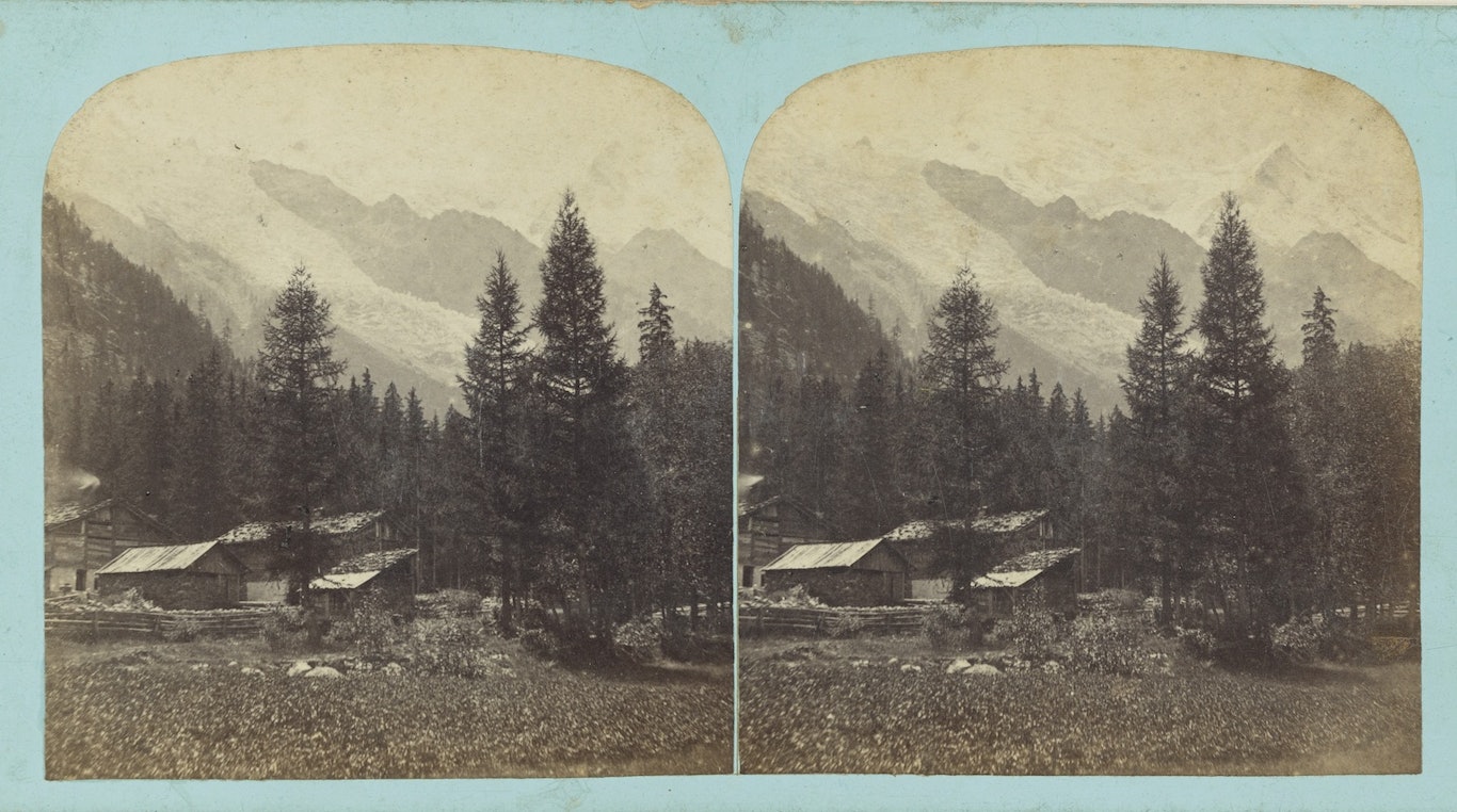 Vallee de Chamounix avec le Mont-Blanc. © Adolphe Braun