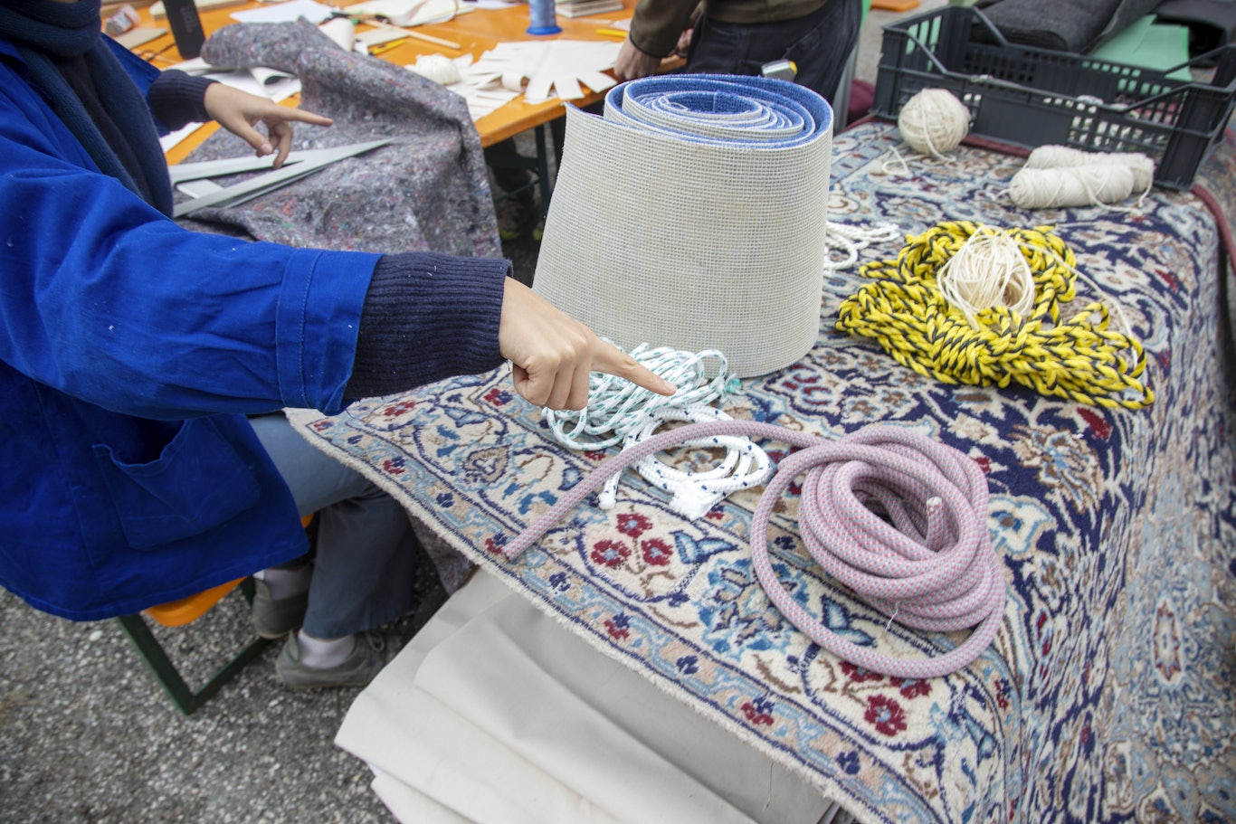 Workshops mit dem Upcycling Studio MaMa der unibz, UpCon 2024, © Filippo Ciriani