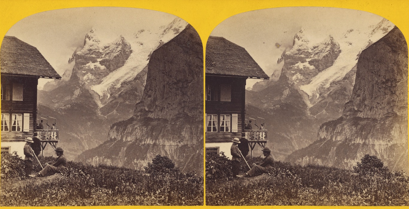 L'Eiger vu de Murren. Suisse. by William England