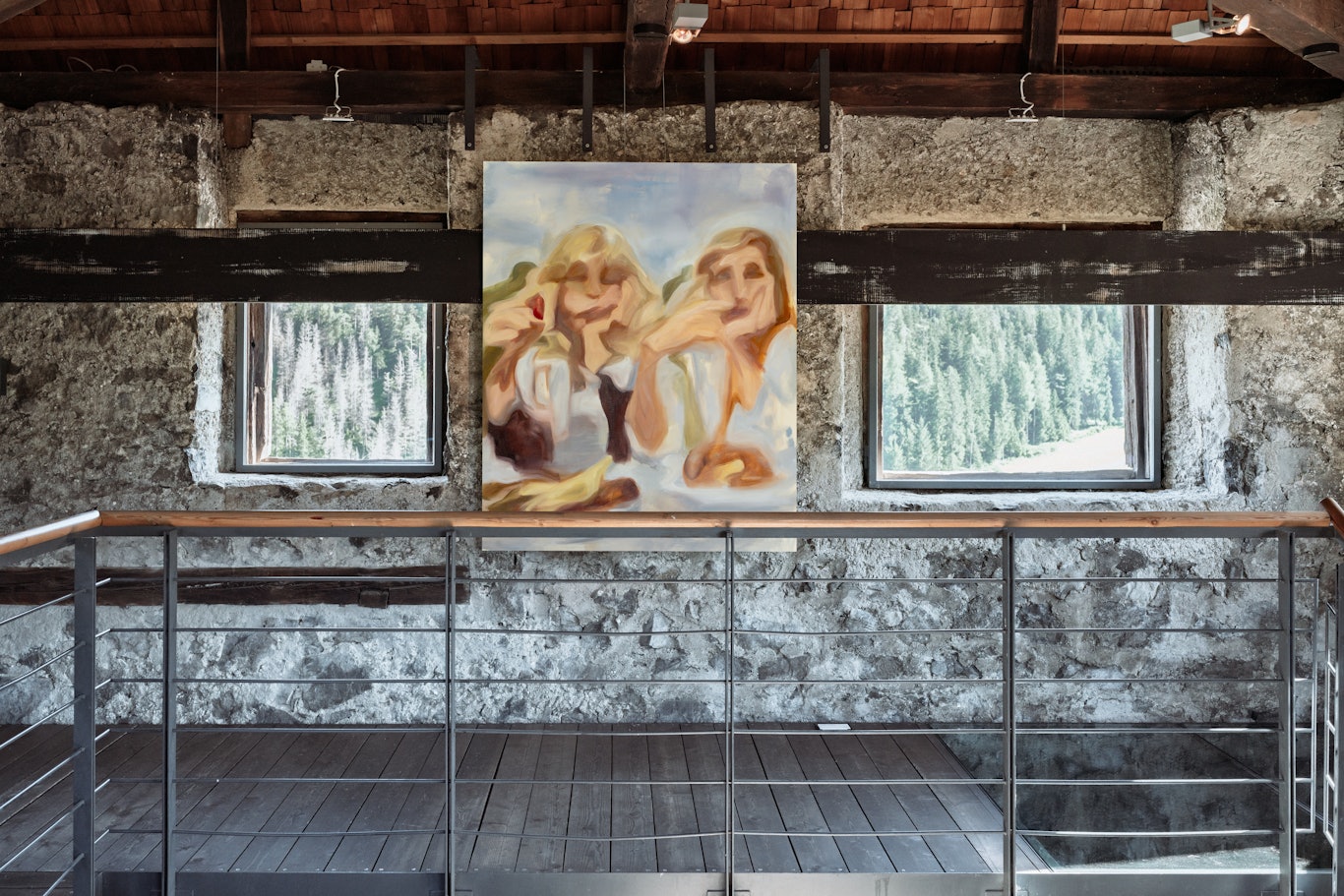 Sommerfest, Elisa Rungger, 155 x 125 cm, Oil on canvas, 2023, © Argento Artistry/Museum Ladin
