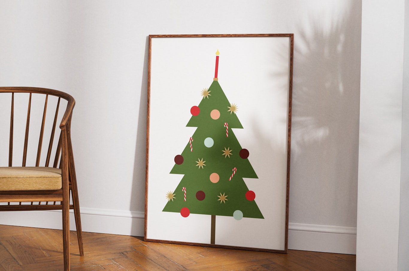 Poster Weihnachtsbaum, l'albero di natale per tutti e per tutto l'anno di LinienWerk, 50x70 cm, €29; © LinienWerk