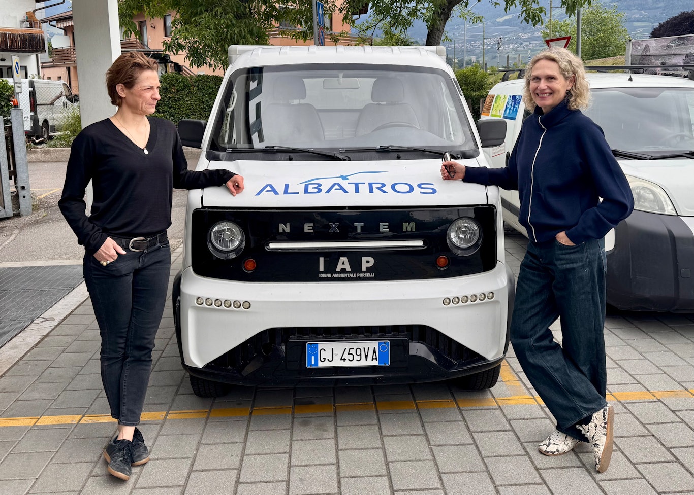 Mit Monika Thomaser bei Albatros in Meran, © Susanne Barta