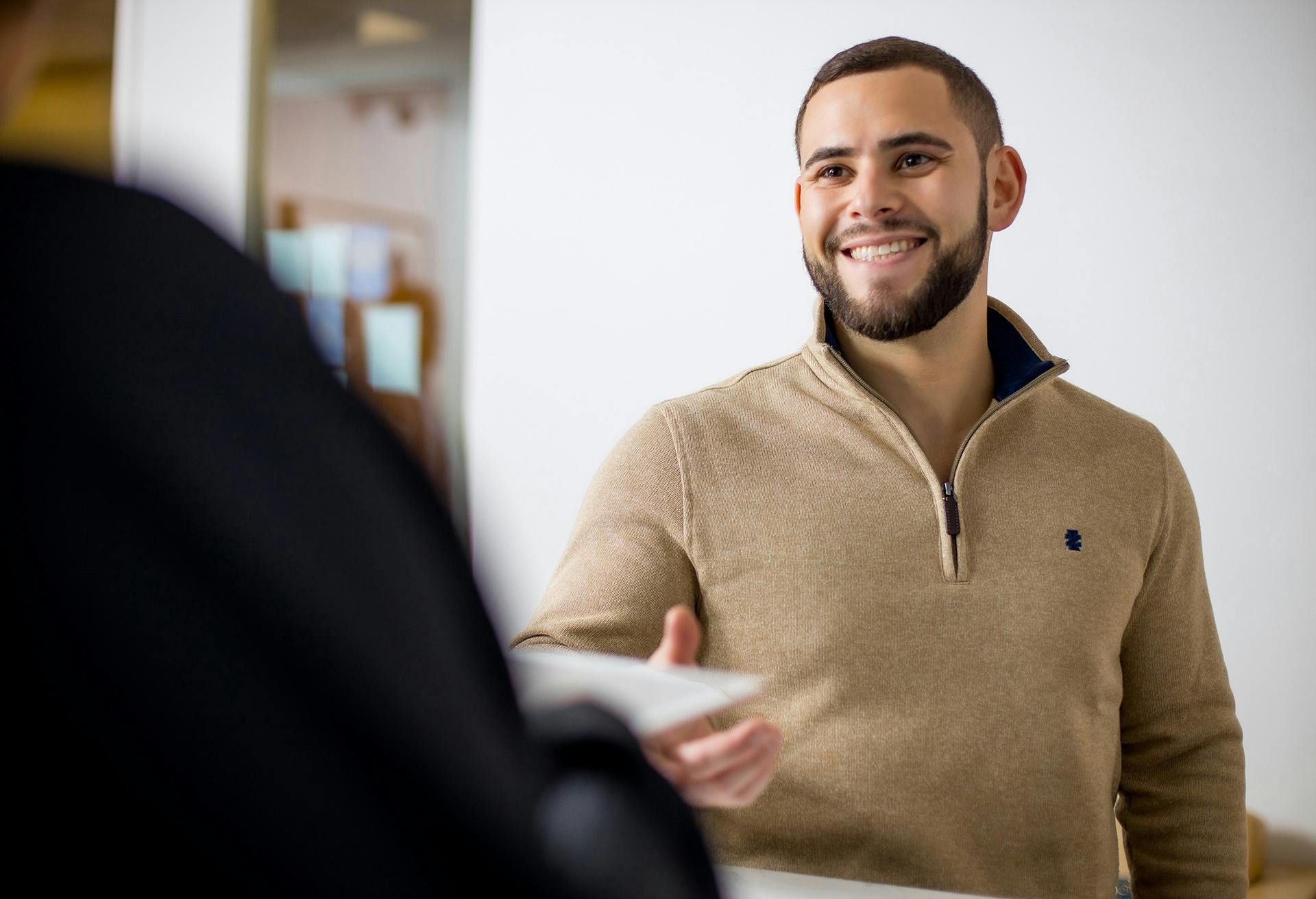Man with Beige Sweater