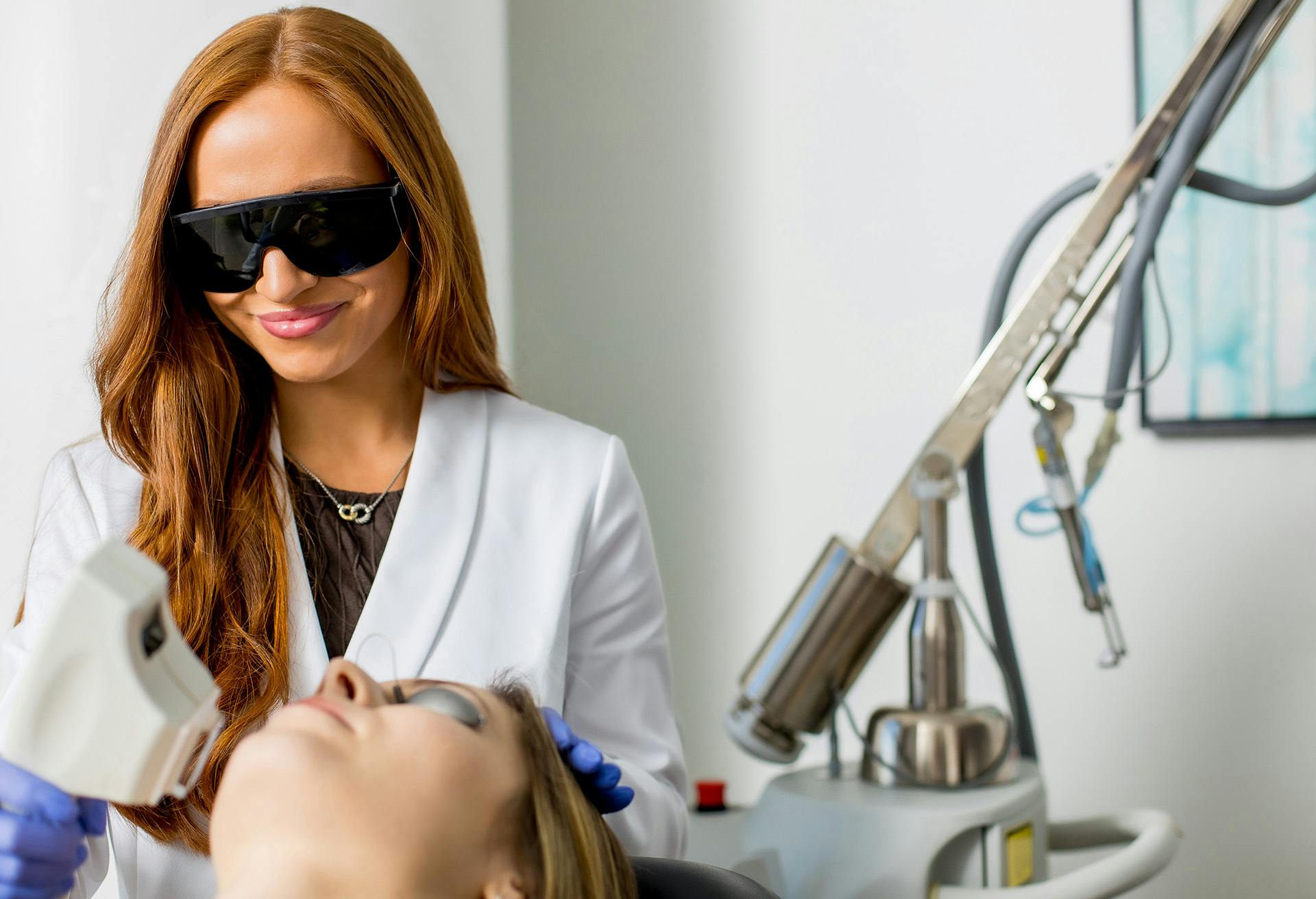 Patient Receiving Laser Treatment