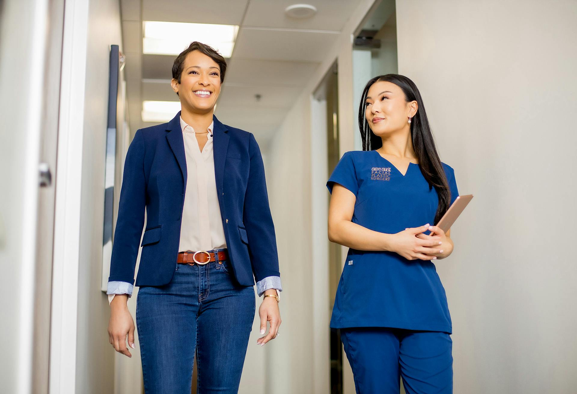 Patient Walking with Medical Professional