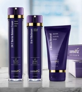 Purple Bottles of Skin Products