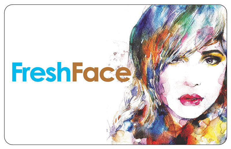 Fresh Face Logo with Colorful Painting of a Woman