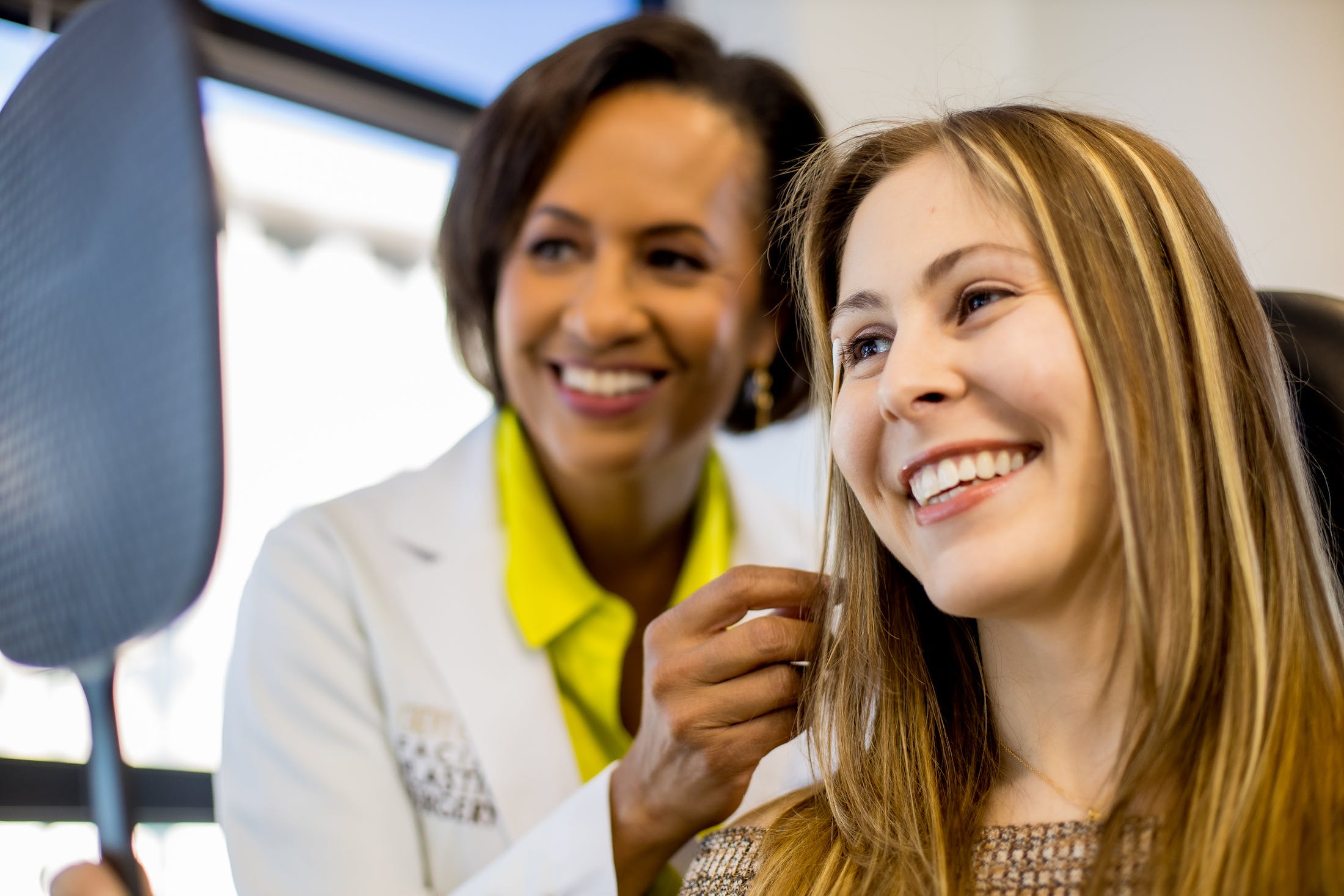 Dr. Porter Showing a Patient Her Results
