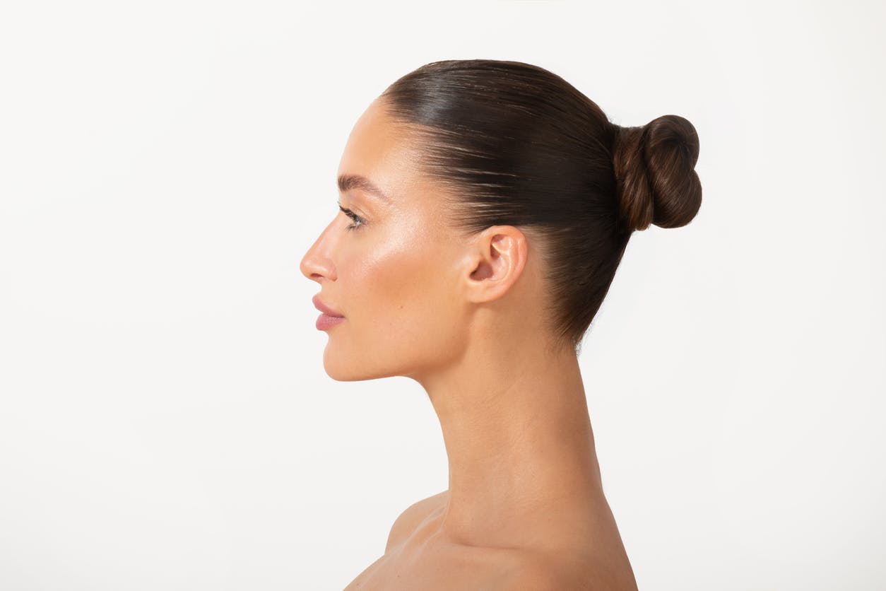side profile of woman