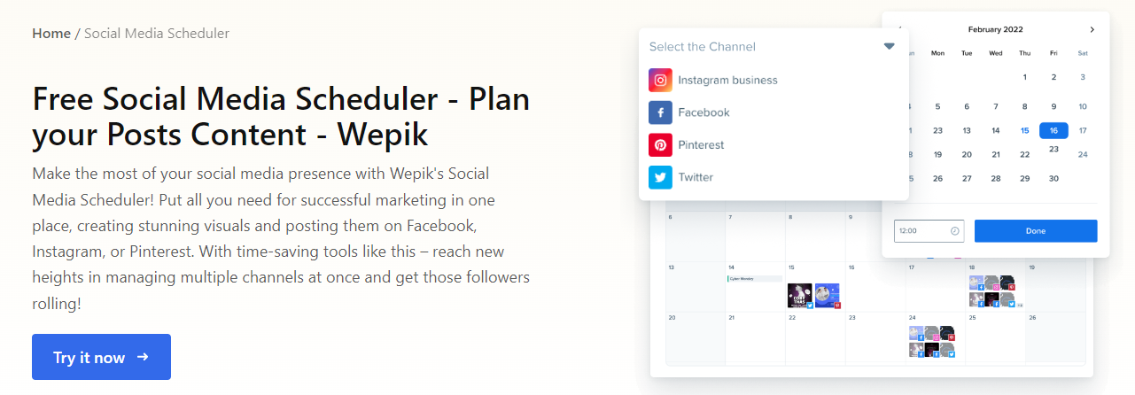 Wepik social media scheduler