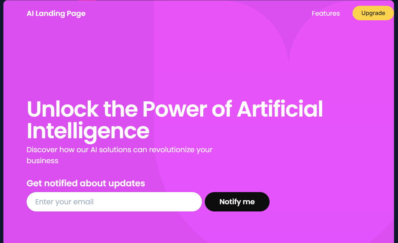 60sec.site example landing page