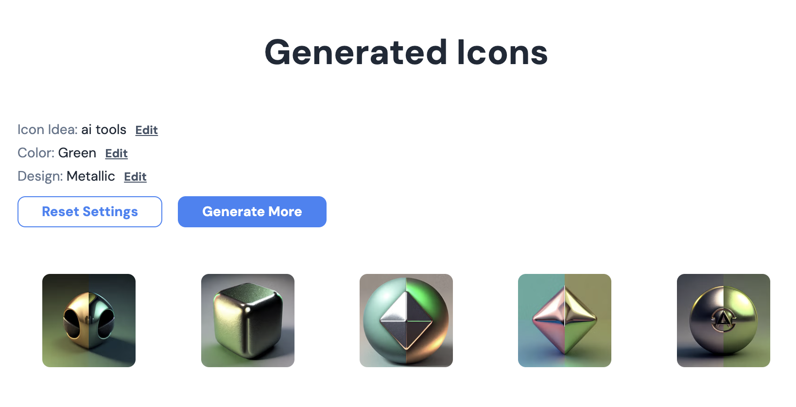 Iconik AI logo generation - step 3 - generated images