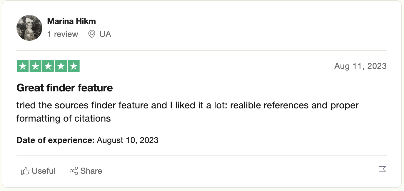 Textero Trustpilot review 3