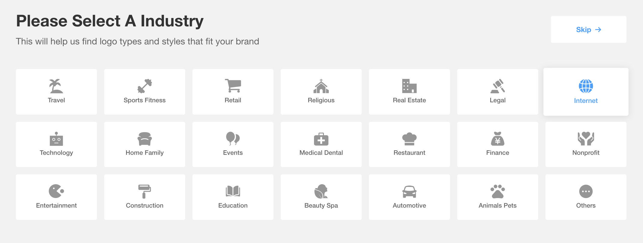LogoAI logo generation step 2