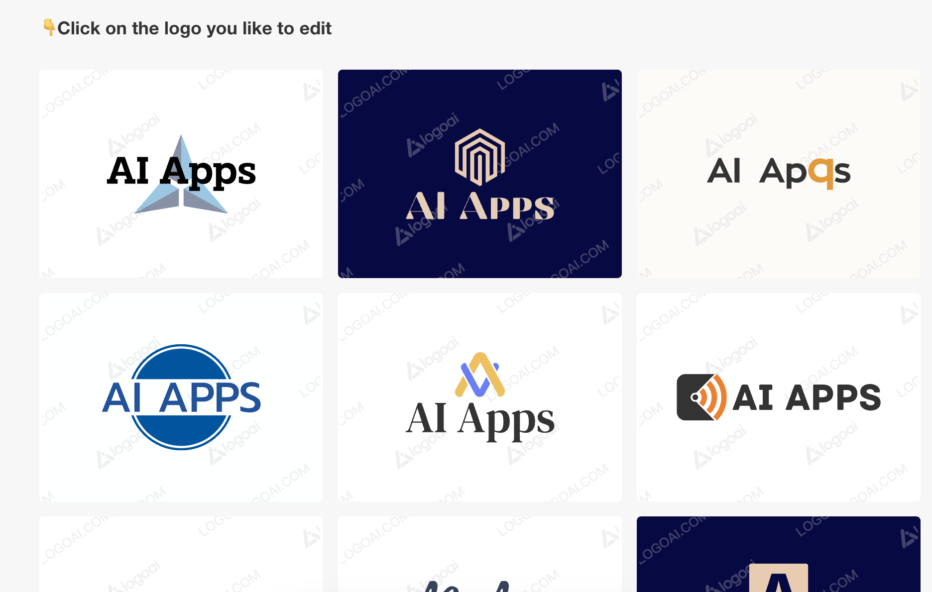 LogoAI logo generation step 5