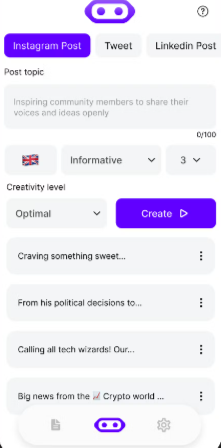 ChatGPR helps create social media content in a simple and intuitive way