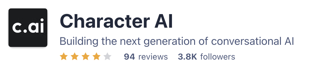 CharacterAI on ProductHunt