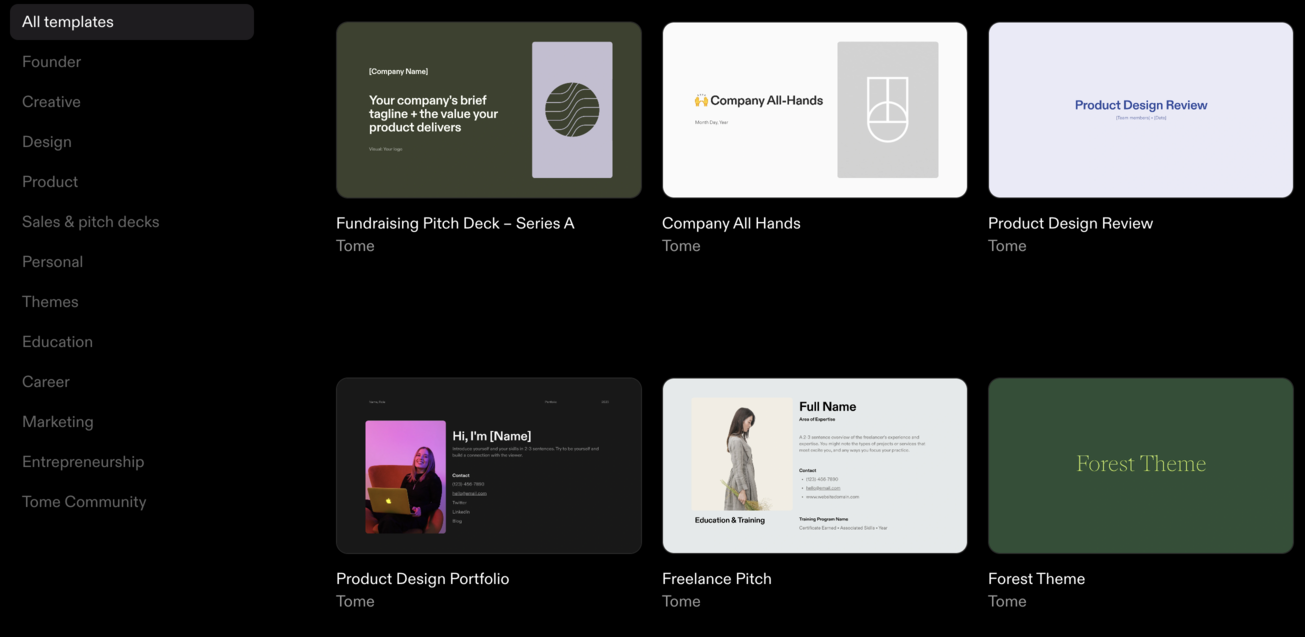 Tome: AI-Powered Storytelling Tool for Presentations & Visual Narratives |  Deepgram