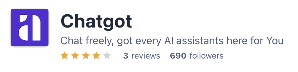 Chatgot user ratings on Product Hunt