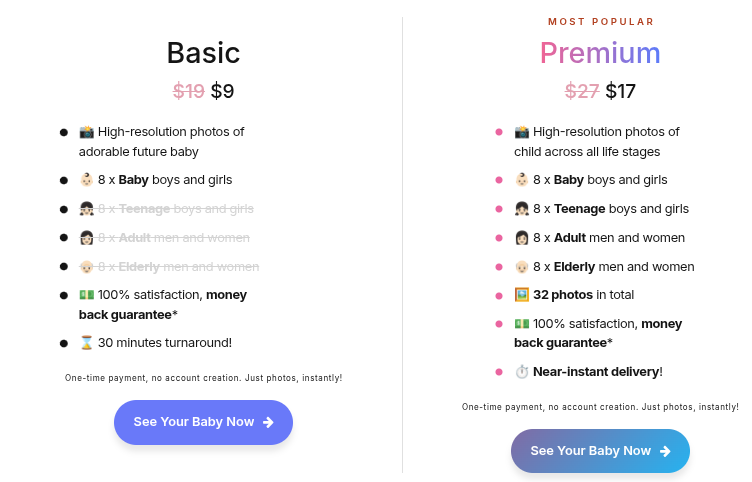 OurBabyAI Pricing