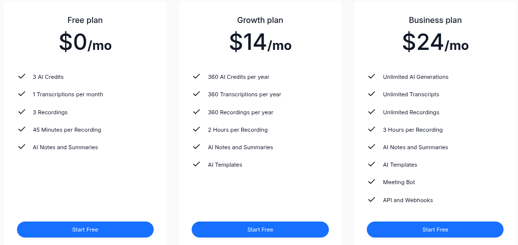 ScreenApp Pricing