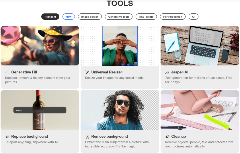 Clipdrop Tools Preview
