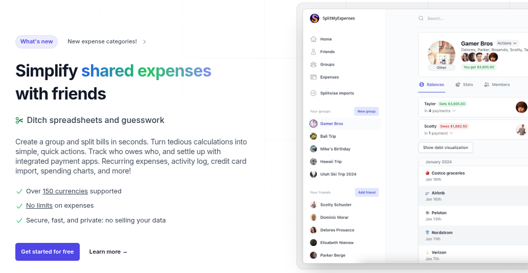 SplitMyExpenses Overview