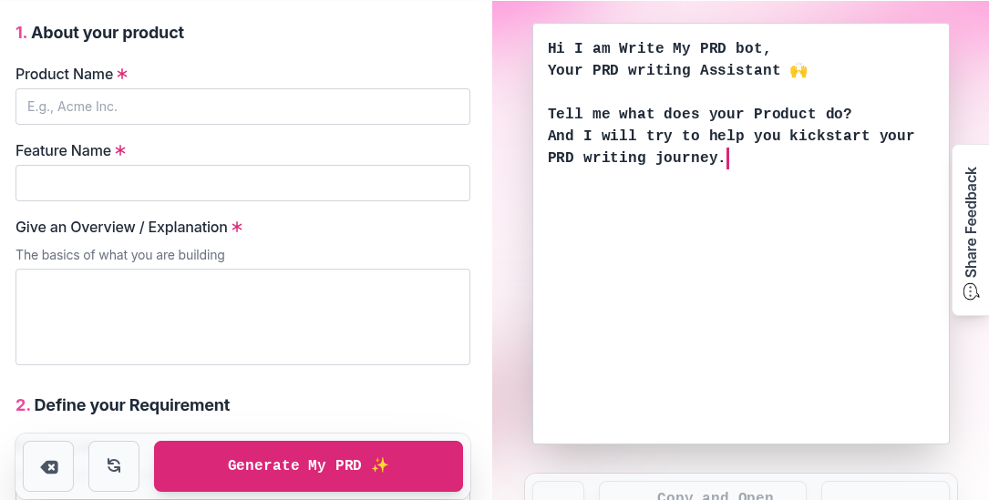 Write My PRD Overview